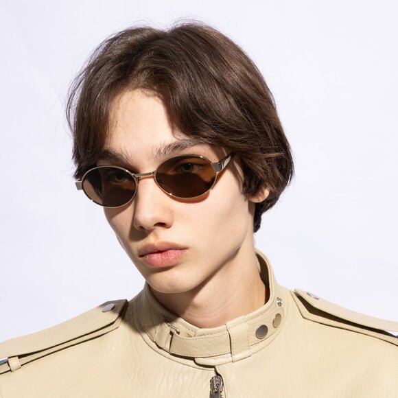 Saint Laurent Other - BRAND NEW Saint Laurent SL692 004 Gold Brown Oval Unisex Sunglasses